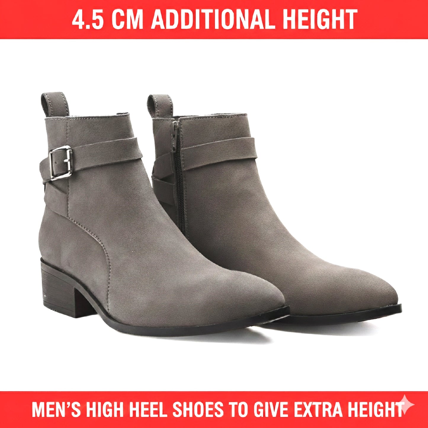 Men’s Elevator Boots with 4.5 cm Discreet Height Increase
