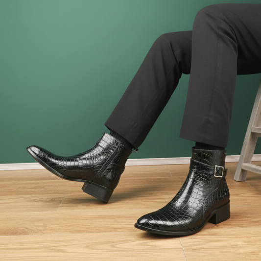 Men’s Croc Texture Height Boost Boots