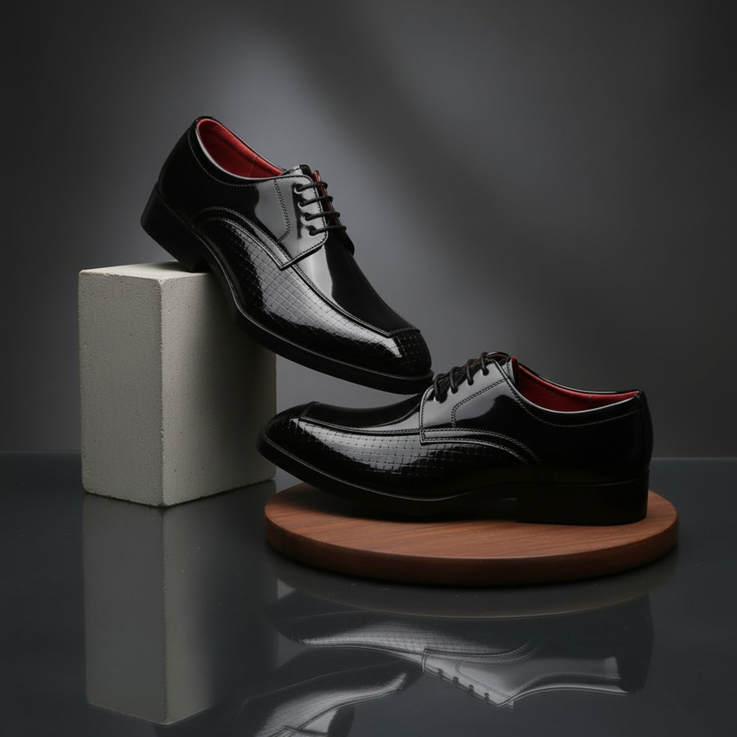 BAXXICO Men’s Premium Lace-Up Sleek Designer Finish Formal Shoes