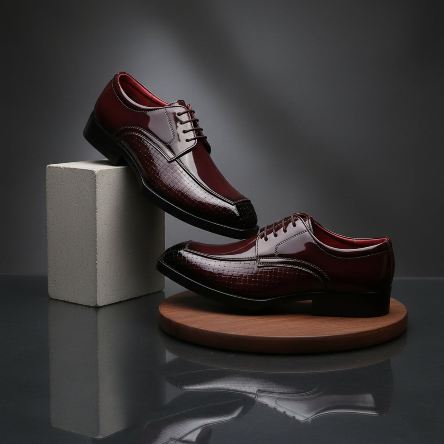 BAXXICO Men’s Premium Lace-Up Sleek Designer Finish Formal Shoes