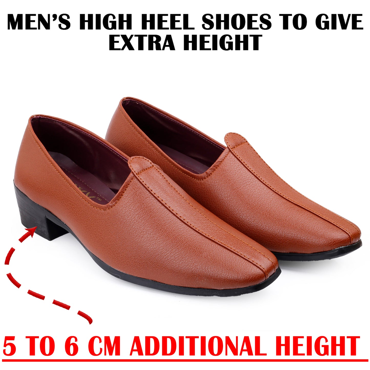 BXXY Men’s 2 Inch Elevating Punjabi Jutti