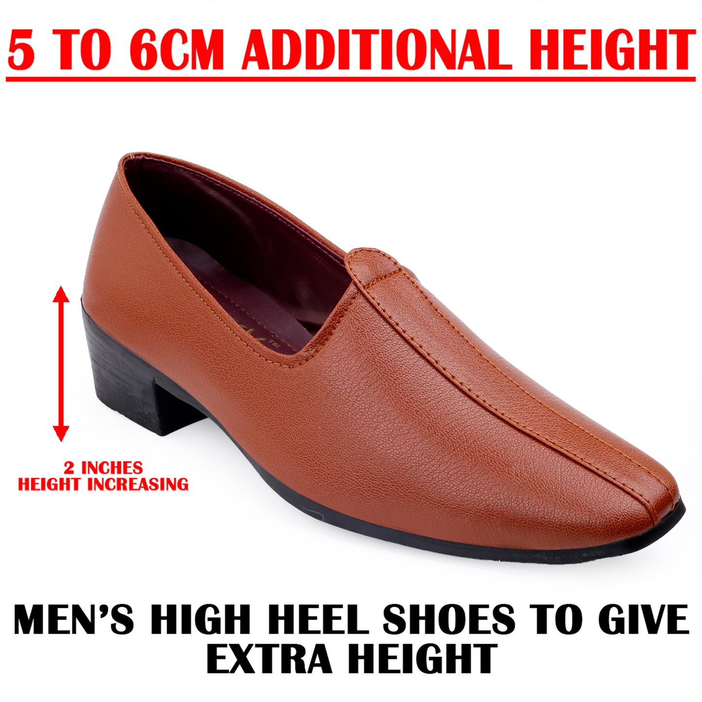 BXXY Men’s 2 Inch Elevating Punjabi Jutti