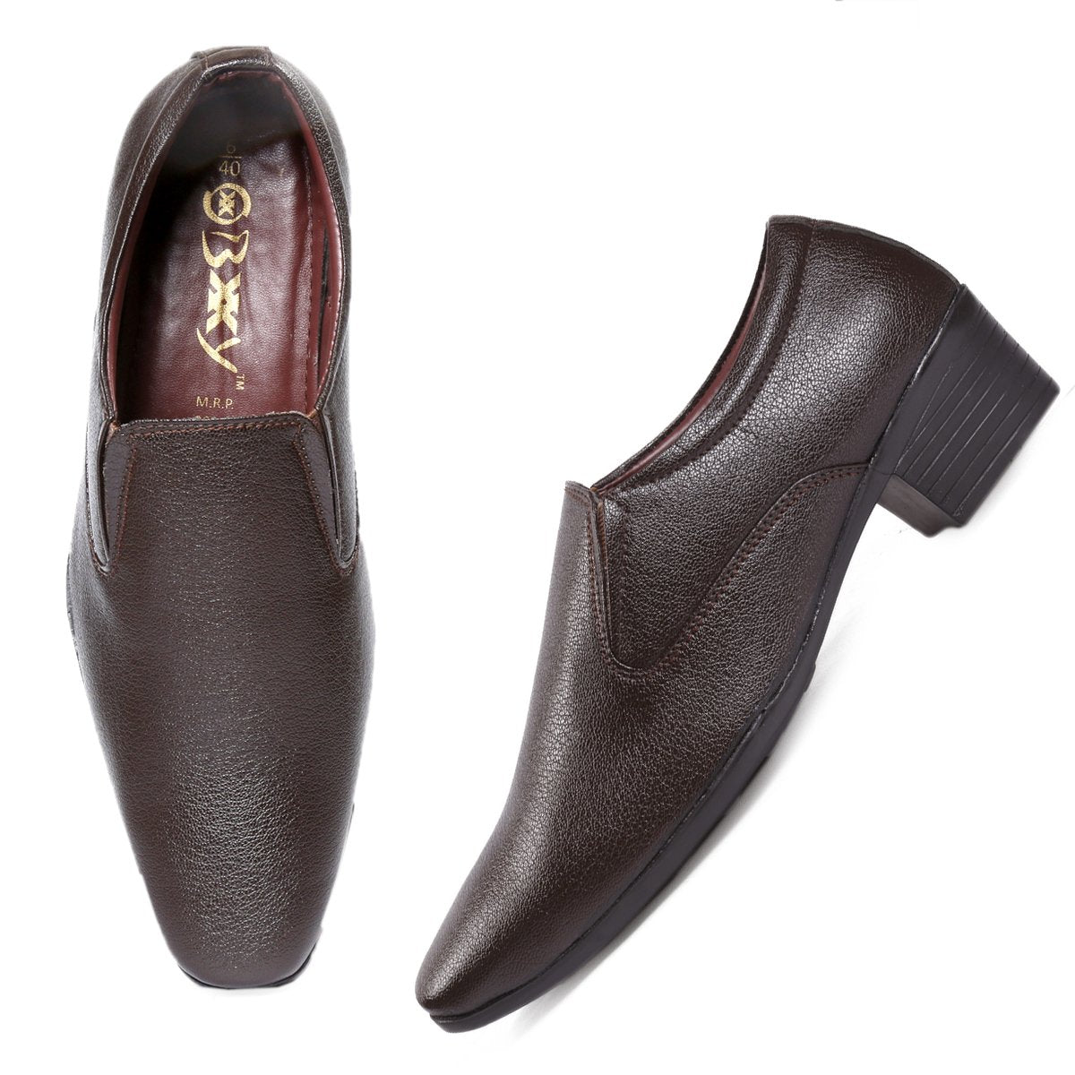 Bxxy's Height Increasing Elevator Slip-on Formal Shoes for Men