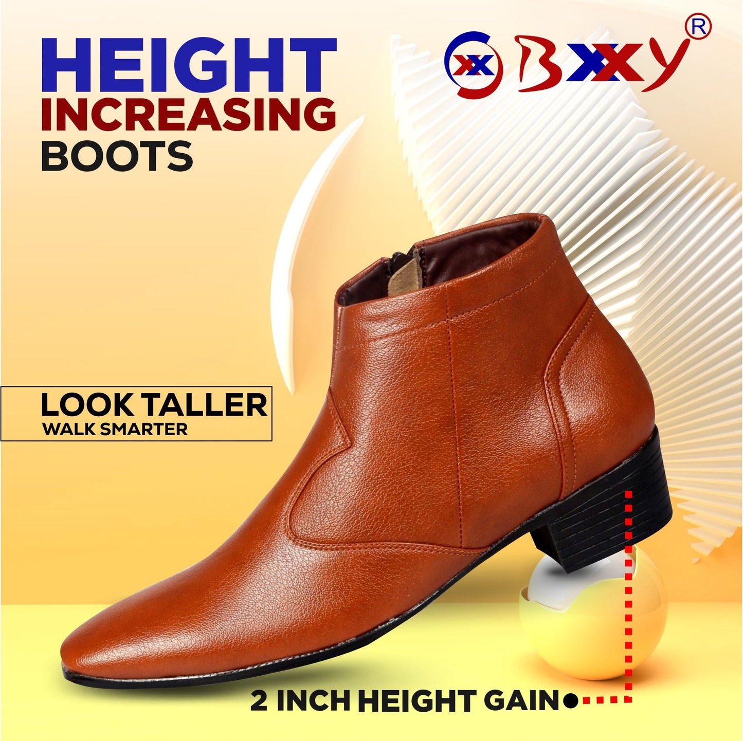 Bxxy Height Increasing Formal Ankle Zipper Boots