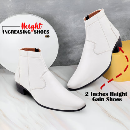 Bxxy 2-Inch Lift Formal Zipper Boots for Men