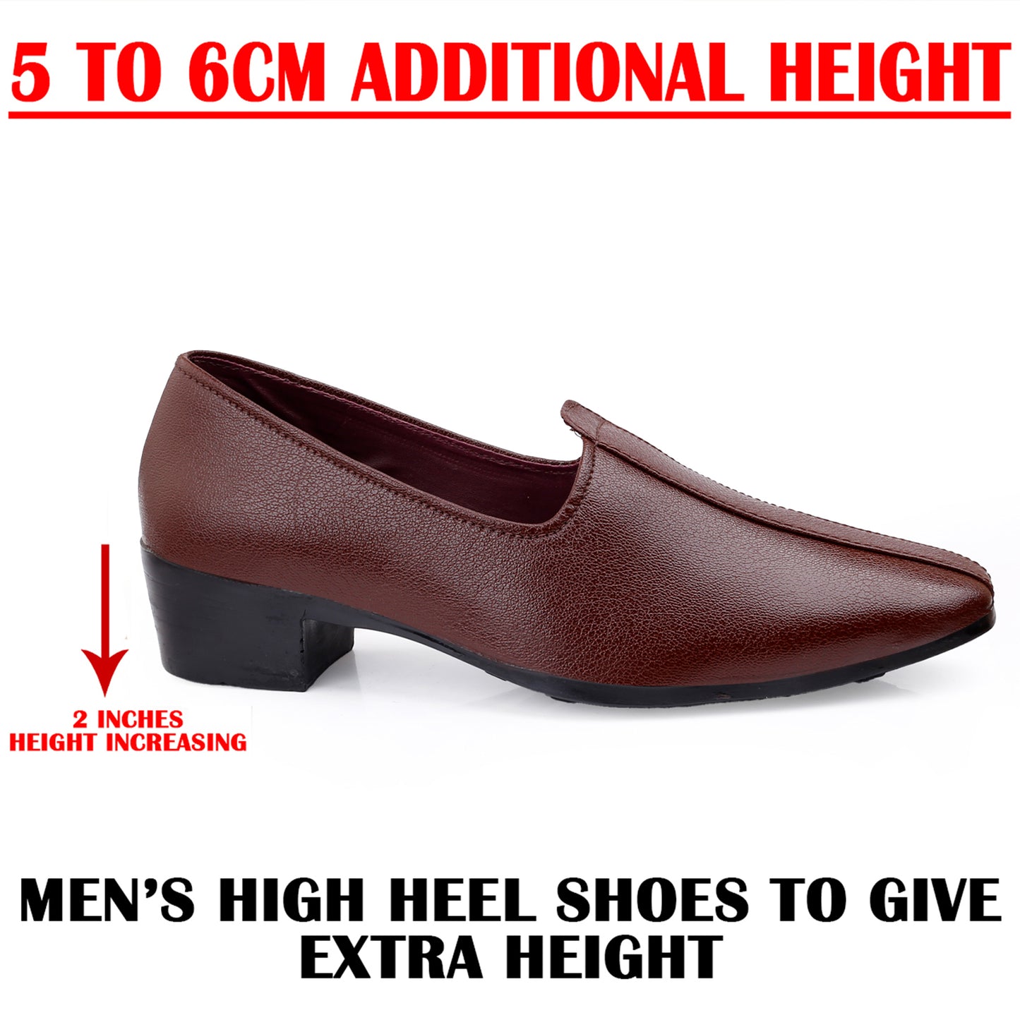 BXXY Men’s 2 Inch Elevating Punjabi Jutti