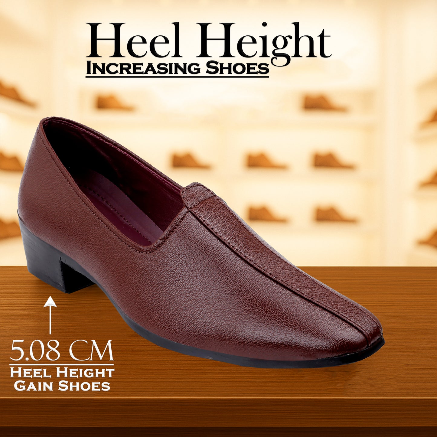 BXXY Men’s 2 Inch Elevating Punjabi Jutti