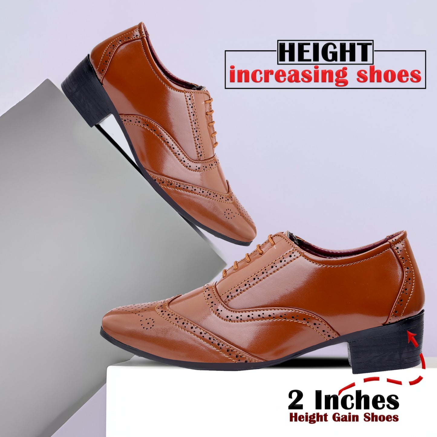 Men’s Height Boost Brogue Oxfords