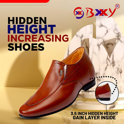 BXXY 9 cm (3.5 Inch) Hidden Height Increasing Premium Range Slip-on For Men