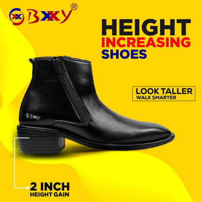 Bxxy Men's Elevator Zipper Boots