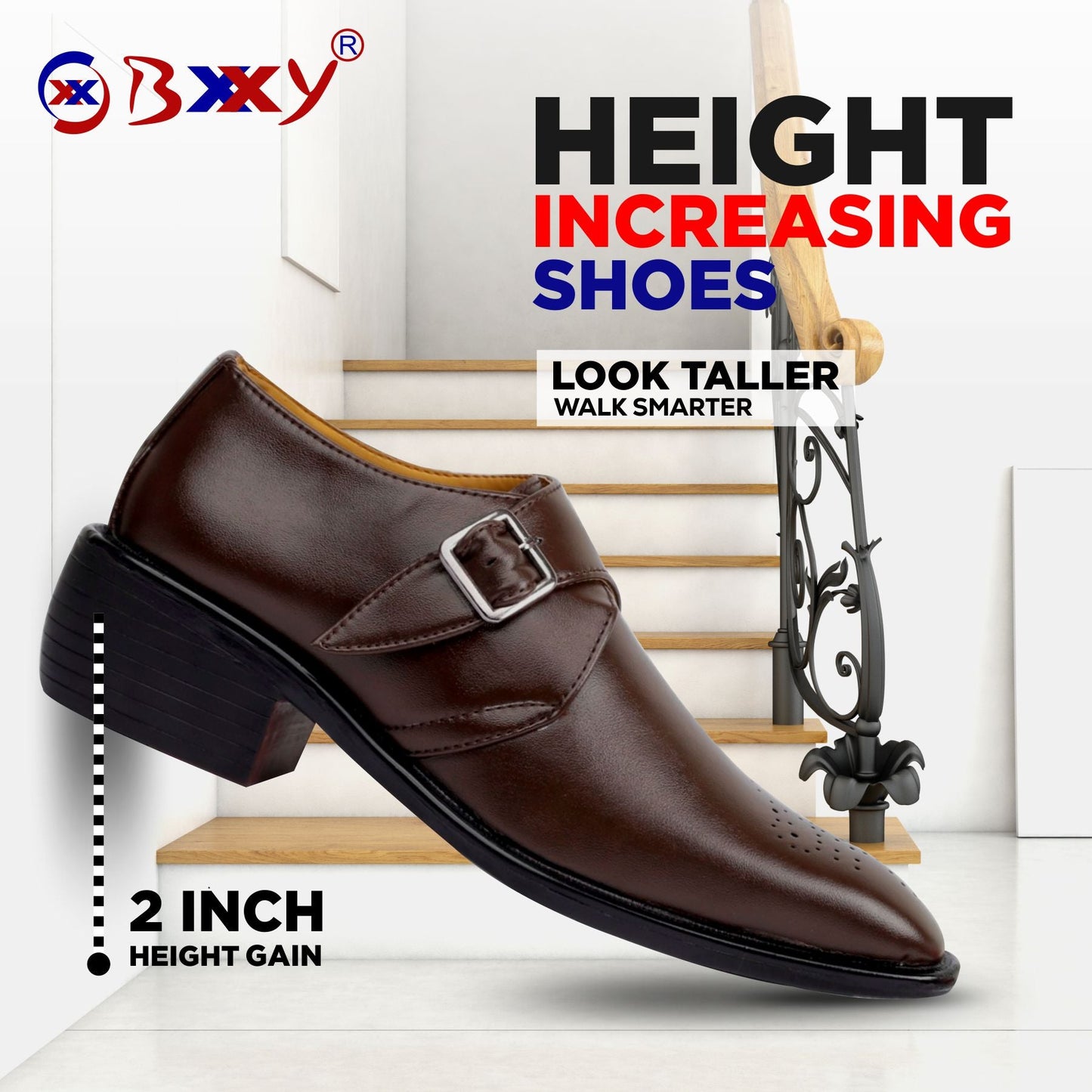 Bxxy's Height Increasing Monk Slip-ons For Men