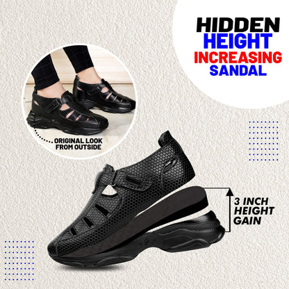 Bxxy's 3 Inch Height Increasing Elevator Sandals for Men