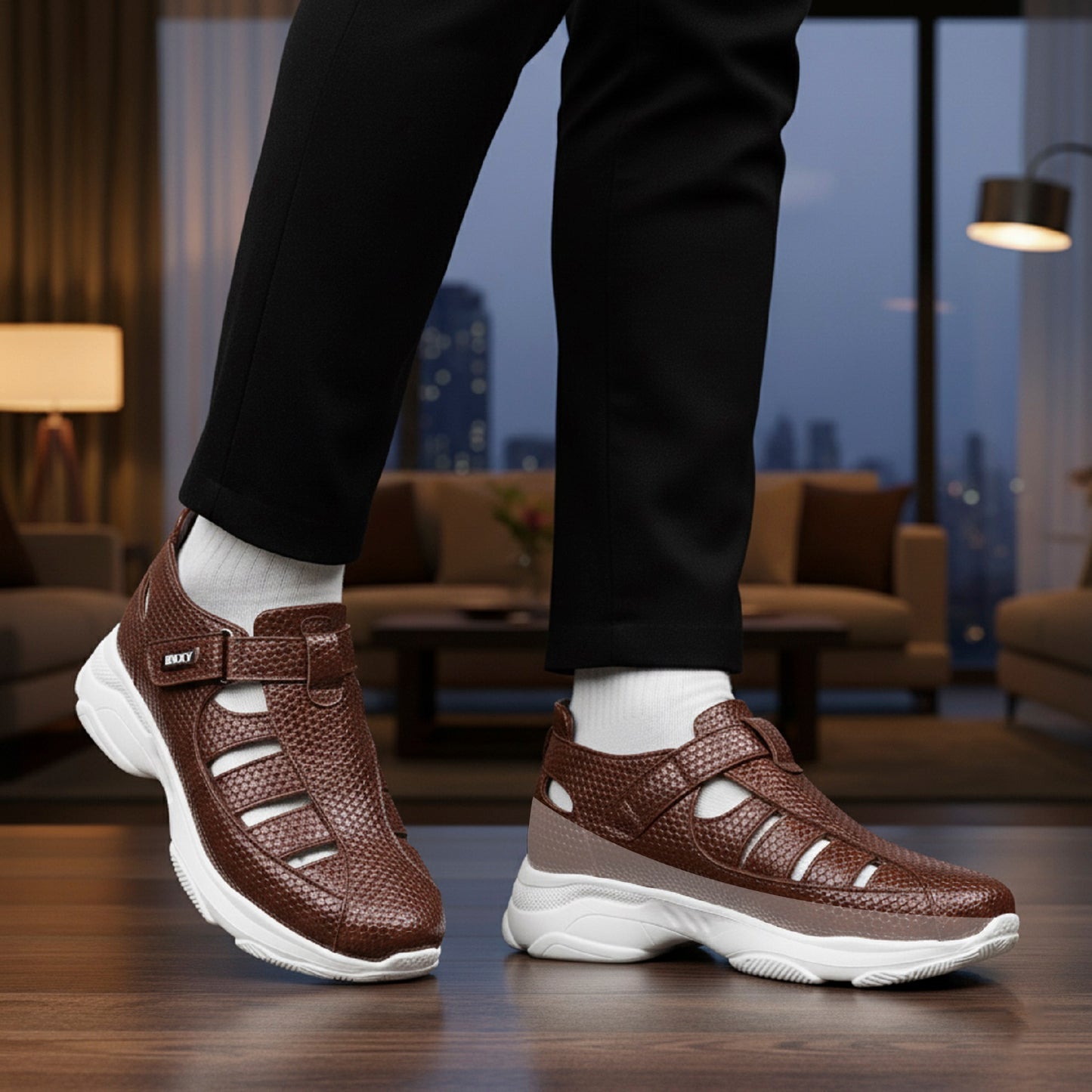 Bxxy's 3 Inch Height Increasing Elevator Sandals for Men