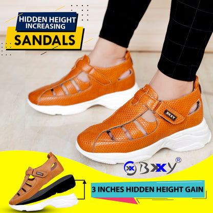 Bxxy's 3 Inch Height Increasing Elevator Sandals for Men