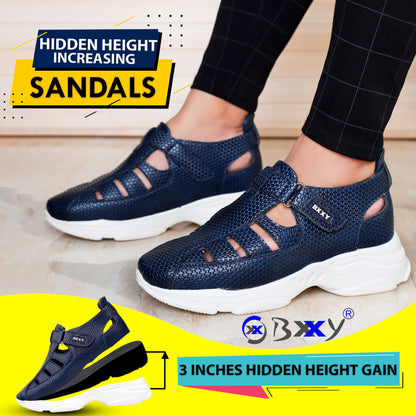 Bxxy's 3 Inch Height Increasing Elevator Sandals for Men