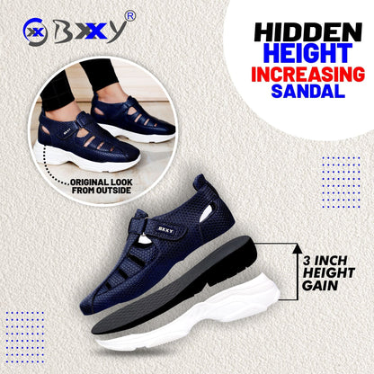 Bxxy's 3 Inch Height Increasing Elevator Sandals for Man