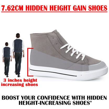 3 Inch Hidden Height Increasing Canvas Shoes