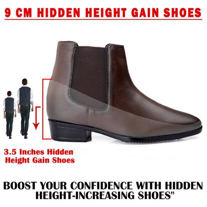3.5 Inch (9CM) Height Boost- Chelsea Boots for Men
