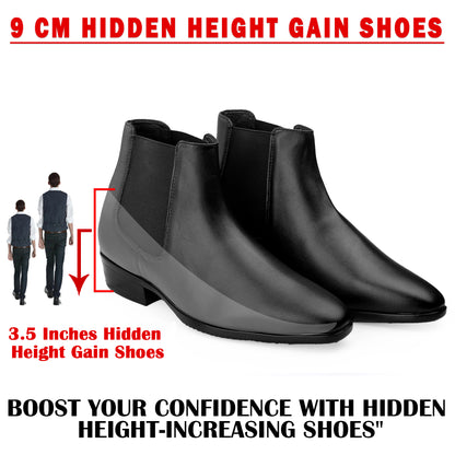 3.5 Inch (9CM) Height Boost- Chelsea Boots for Men