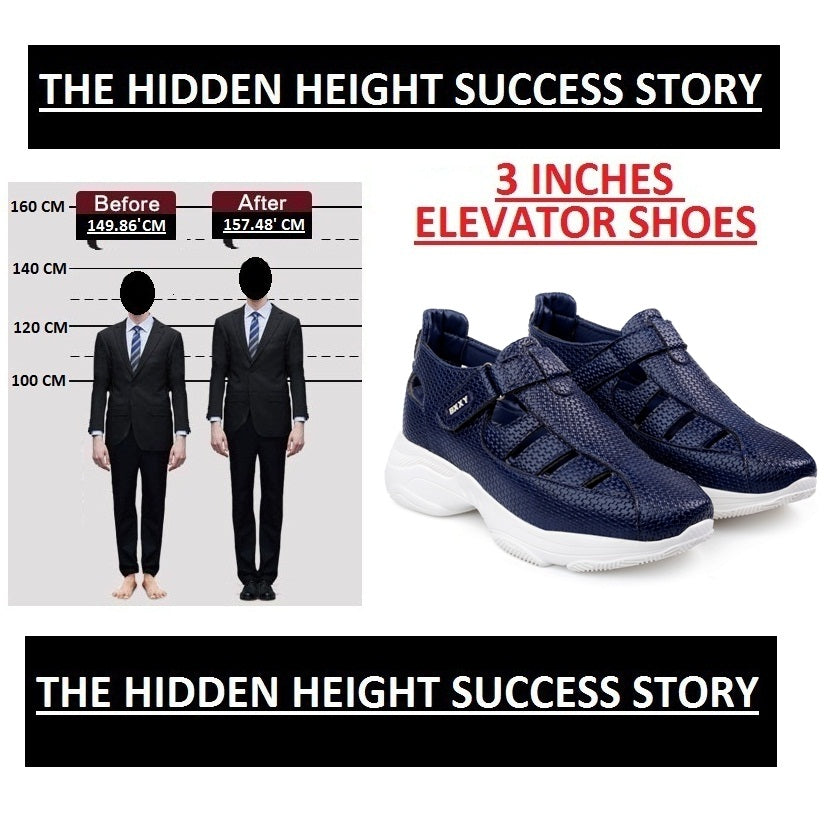 Bxxy's 3 Inch Height Increasing Elevator Sandals for Men