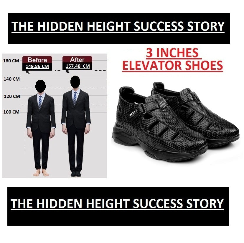 Bxxy's 3 Inch Height Increasing Elevator Sandals for Men