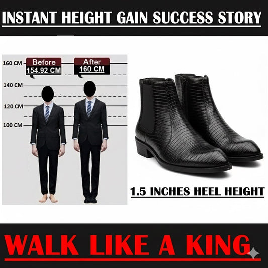 Classic Croc-Embossed Chelsea Boot for Modern Gentlemen