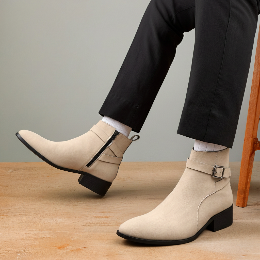 Men’s Elevator Boots with 4.5 cm Discreet Height Increase
