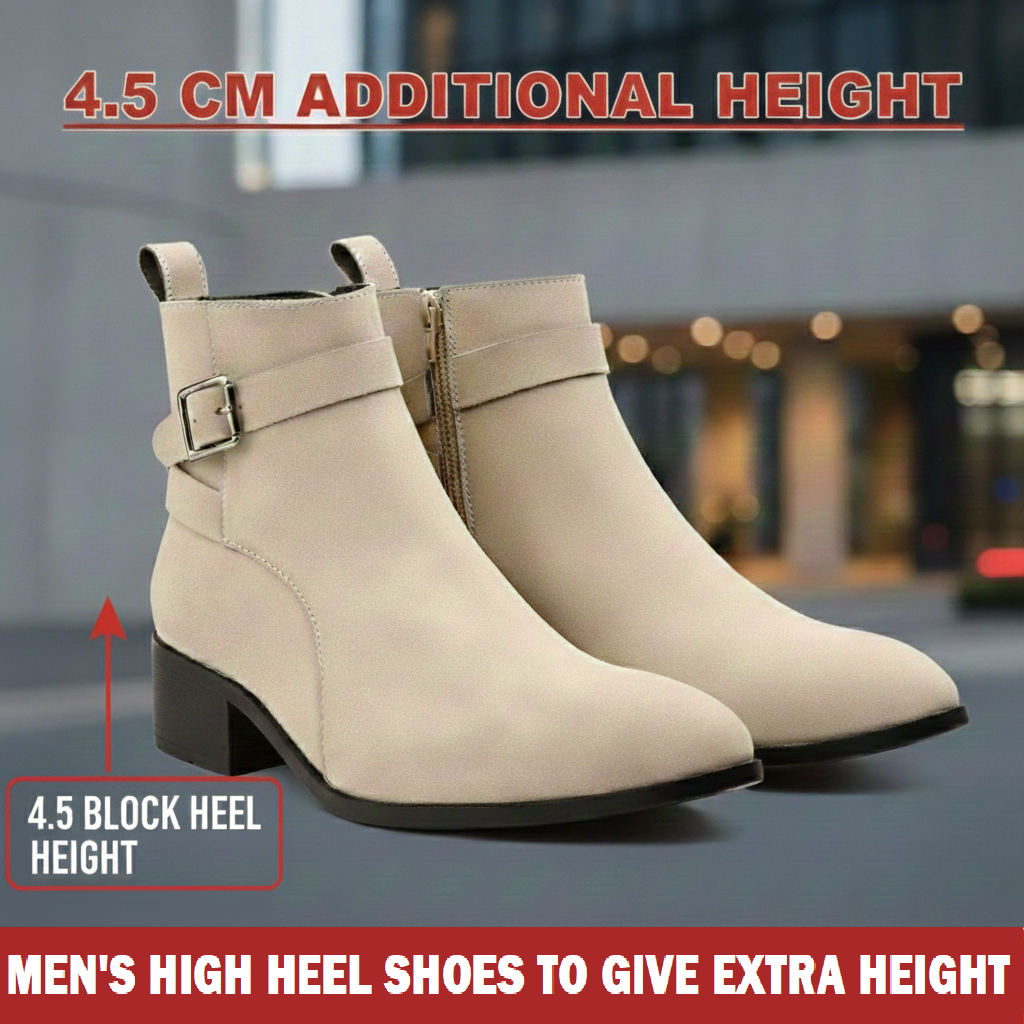 Men’s Elevator Boots with 4.5 cm Discreet Height Increase