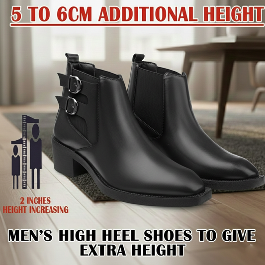 Men’s Elevation Chelsea Boots with 2 Inch Height Increasing Heel