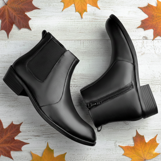 Men’s Black Leather Chelsea Boots – Modern Fit, Timeless Style