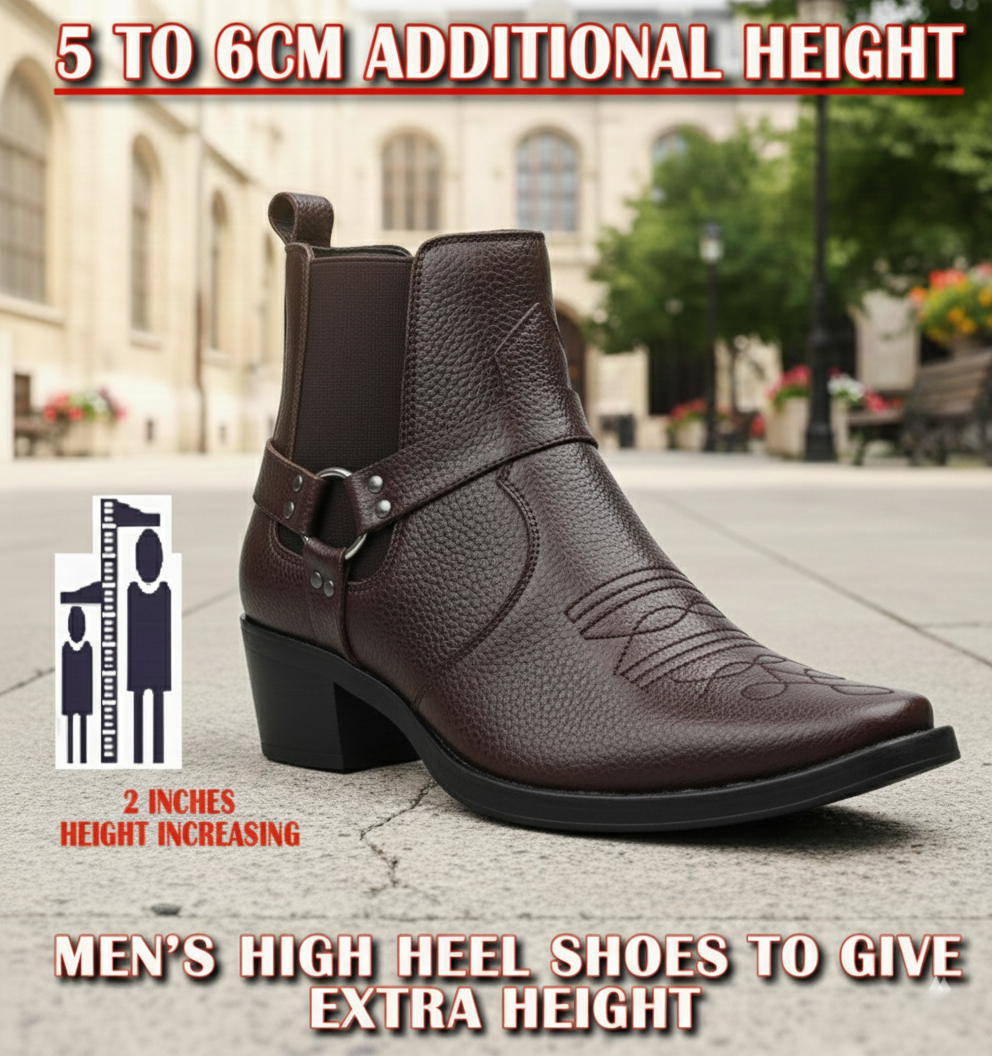 Men’s 2 Inch Height Increasing Boots