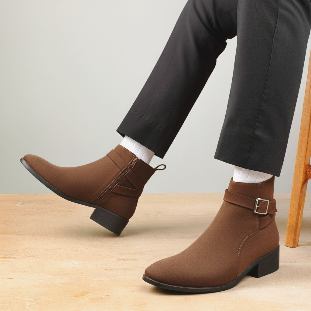 Men’s Elevator Boots with 4.5 cm Discreet Height Increase
