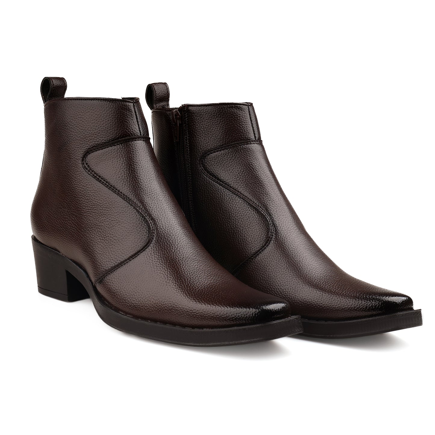 Men’s 2-Inch Hidden Heel Height Increasing Boots – Stylish & Comfortable