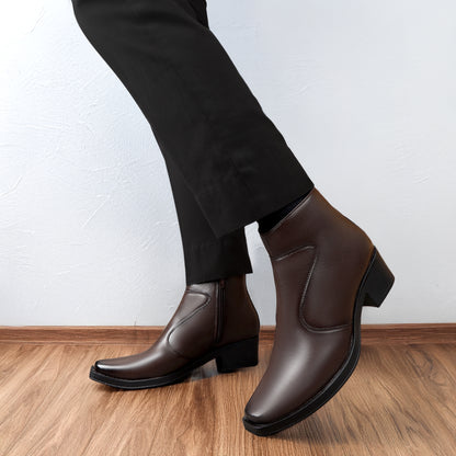Men’s 2-Inch Hidden Heel Height Increasing Boots – Stylish & Comfortable