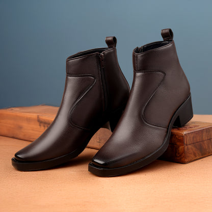Men’s 2-Inch Hidden Heel Height Increasing Boots – Stylish & Comfortable