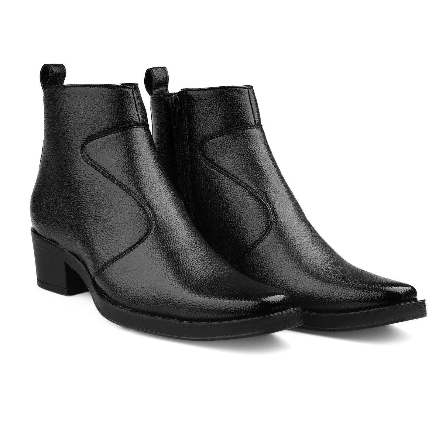 Men’s 2-Inch Hidden Heel Height Increasing Boots – Stylish & Comfortable