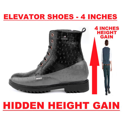 Bxxy 4 Inch Hidden Height Increasing Fashionable High Ankle Boots For Men