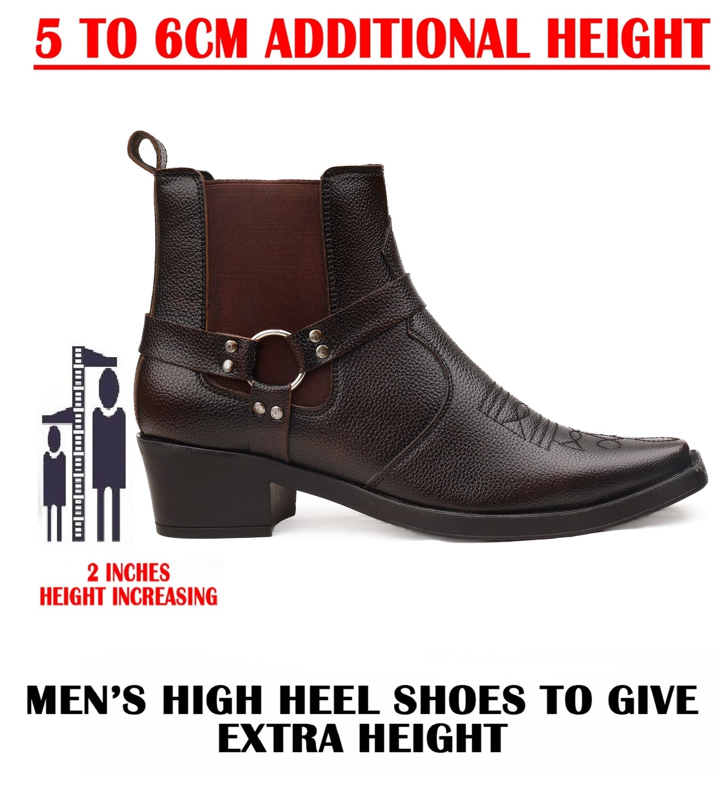 Men’s 2 Inch Height Increasing Boots