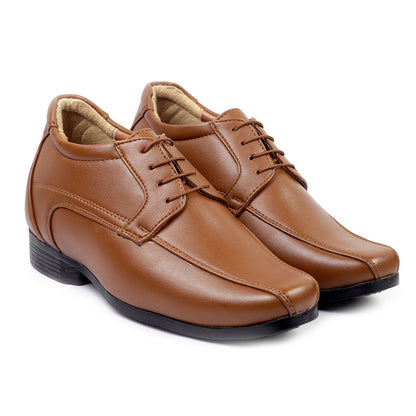 Bxxy's Faux Leather Semi Suede Classic Party Wear Lace-up Shoes for Men