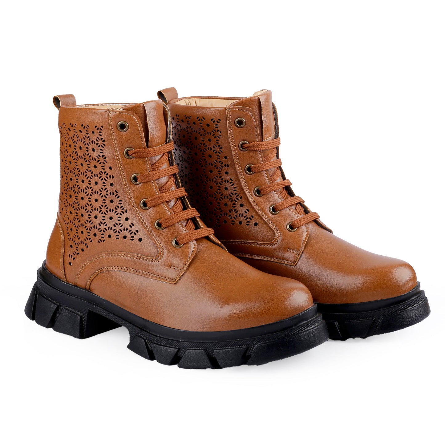 Baxxico High Ankle Detailed Lace-up Boots for Women