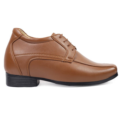 Bxxy's Faux Leather Semi Suede Classic Party Wear Lace-up Shoes for Men