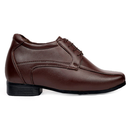 Bxxy's Faux Leather Semi Suede Classic Party Wear Lace-up Shoes for Men