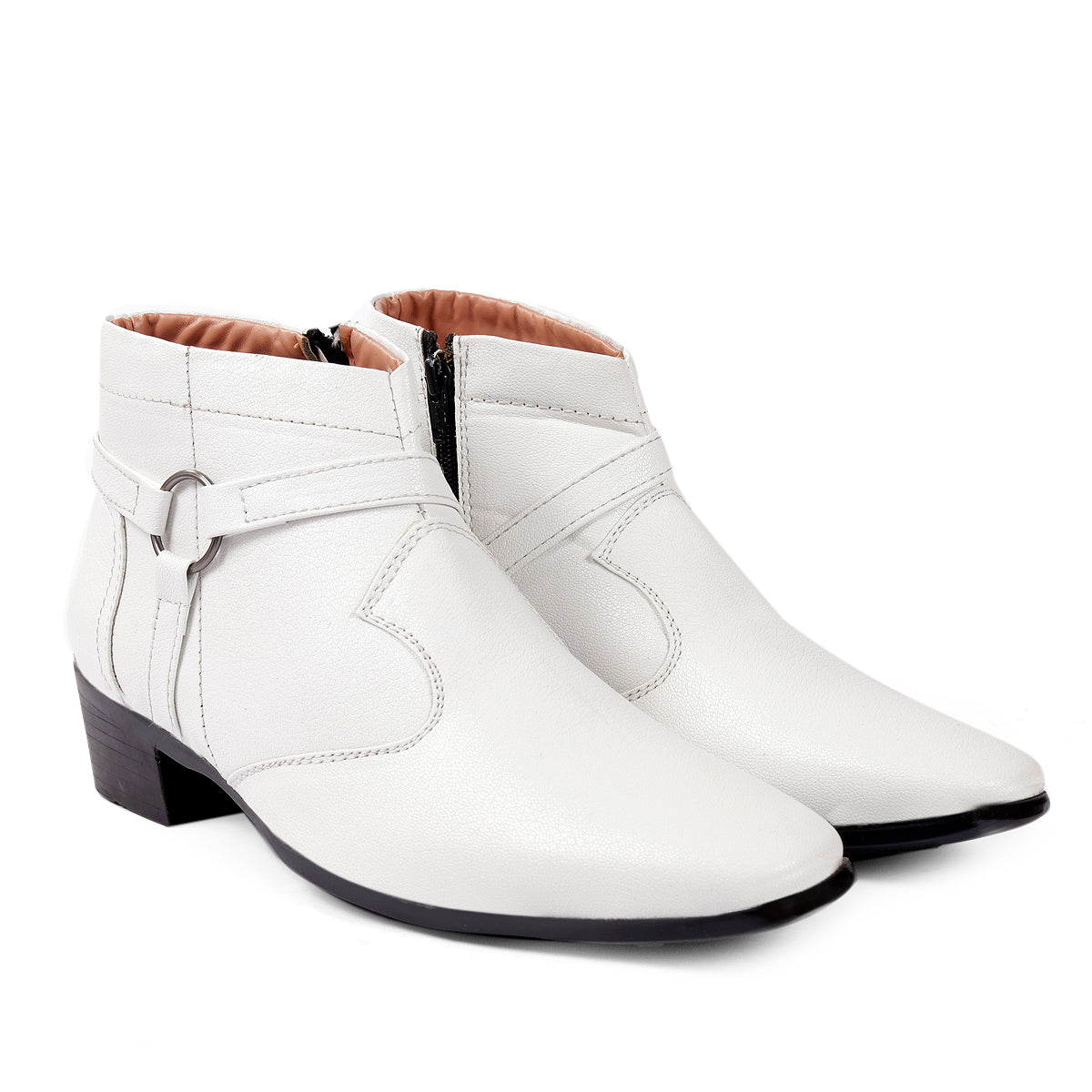 BXXY Formal Zipper and Buckle Boots for Men