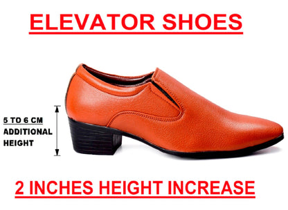 Bxxy's Men's Height Increasing Office Wear Slip-on Shoes