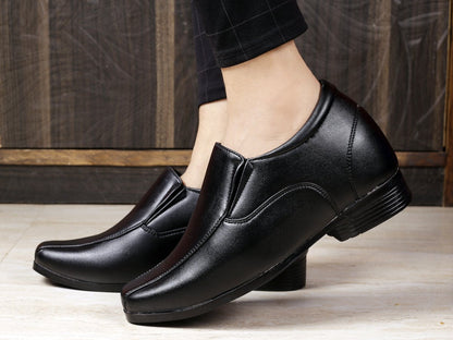 Men's 3 Inch Hidden Height Increasing Office Wear Slip-on Shoes