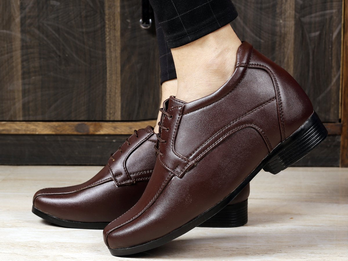 Men's Vegan Leather Lace-up Wedding Wear Shoes