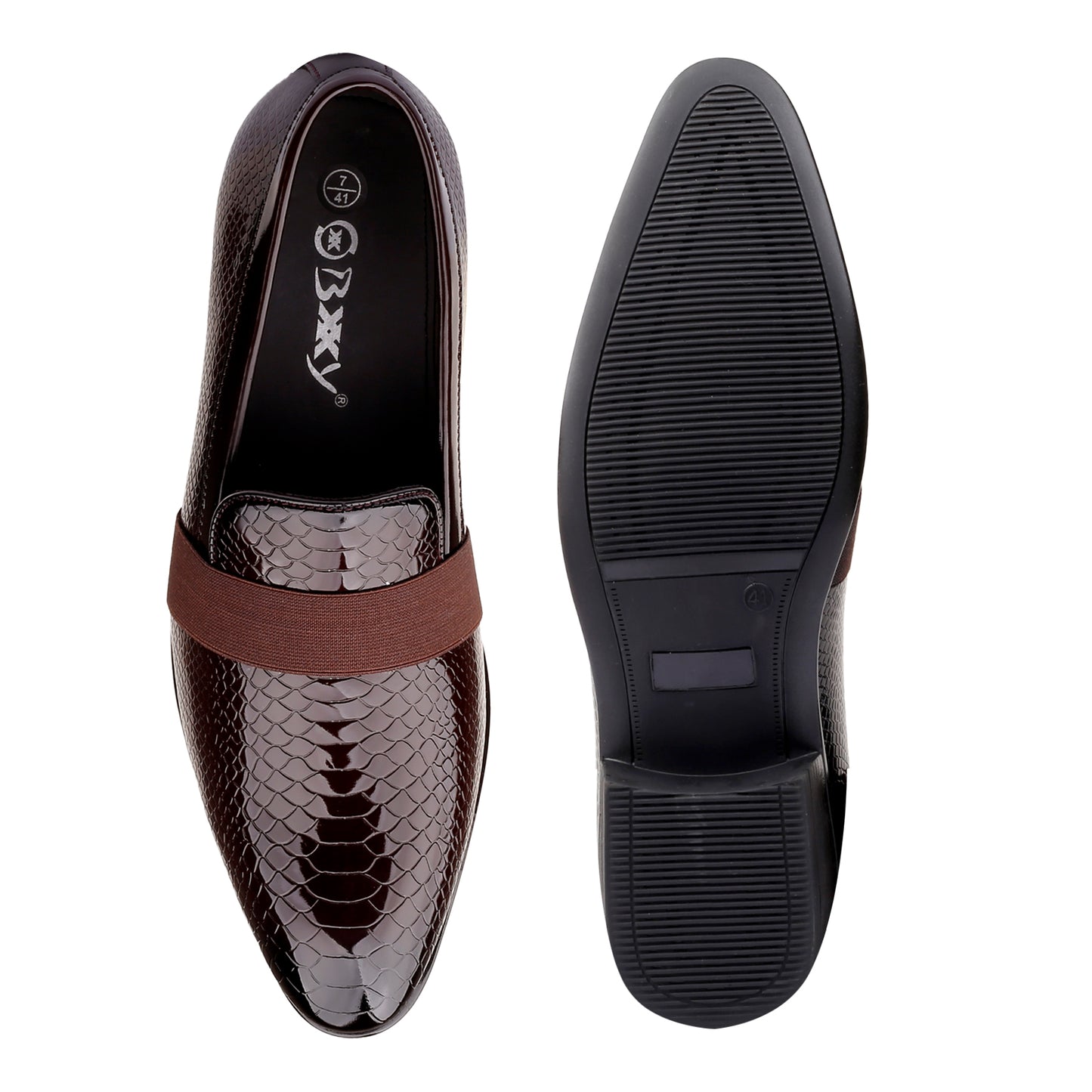 "Stylish Men’s Dress Loafers – Patent Finish