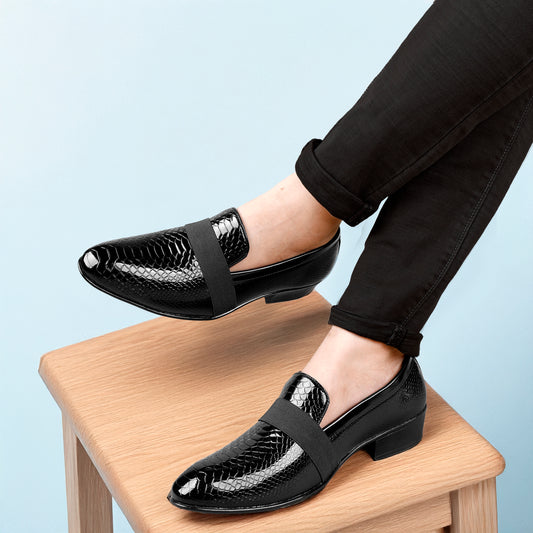 "Stylish Men’s Dress Loafers – Patent Finish