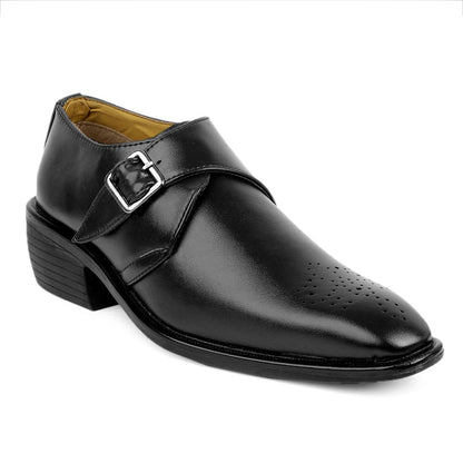 Bxxy's Height Increasing Elevator Formal Monk Slip-ons Shoes for Men