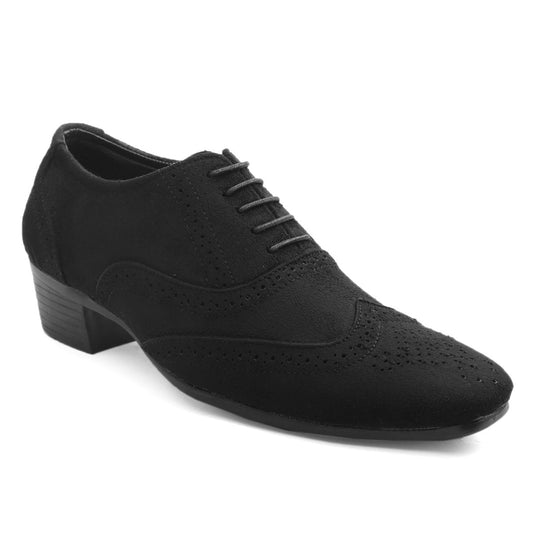 BXXY Mens Suede Height Increasing Casual Oxford Brogue Shoes All Occasions